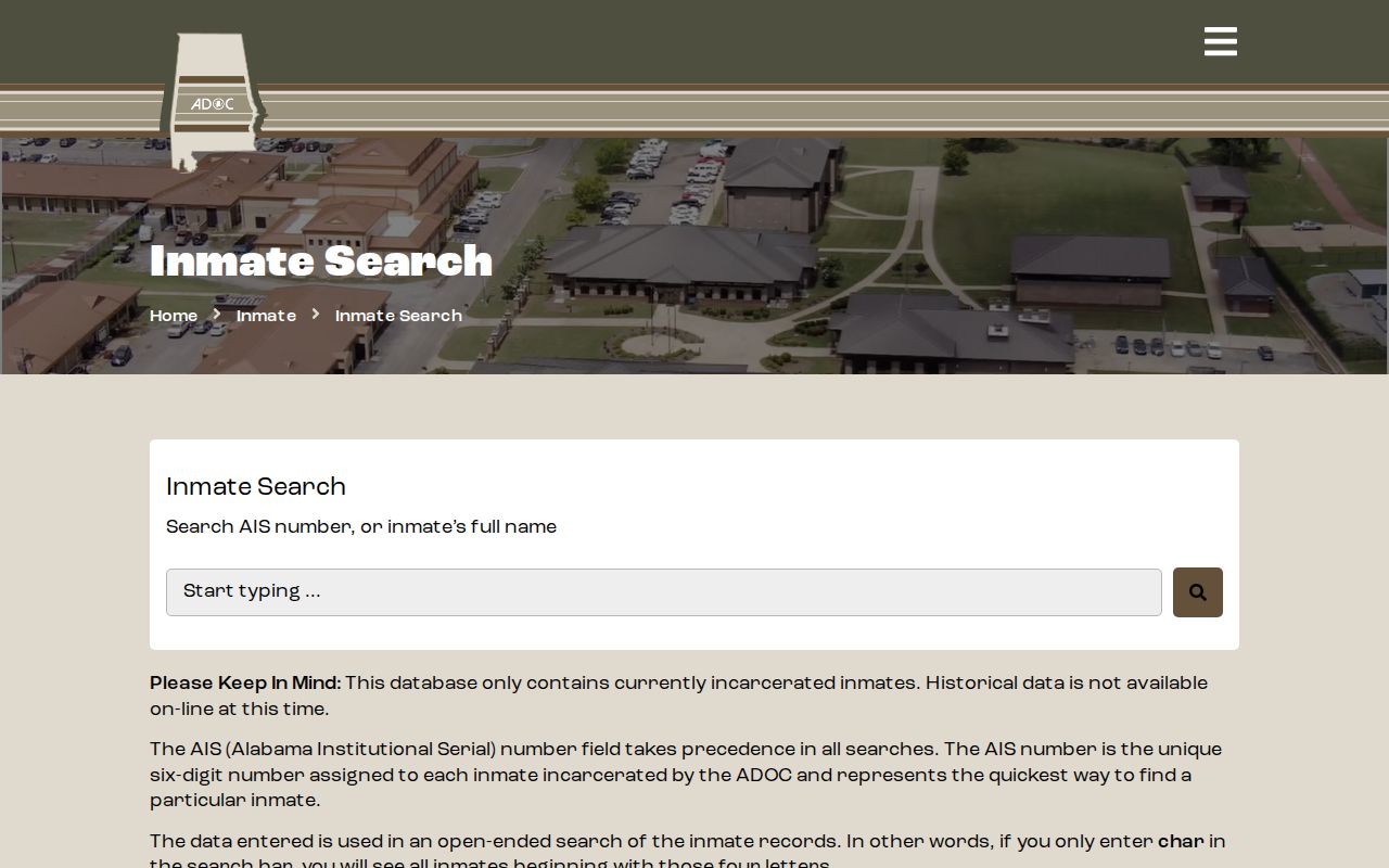 Alabama corrections offender photo search for Lowndes County cases