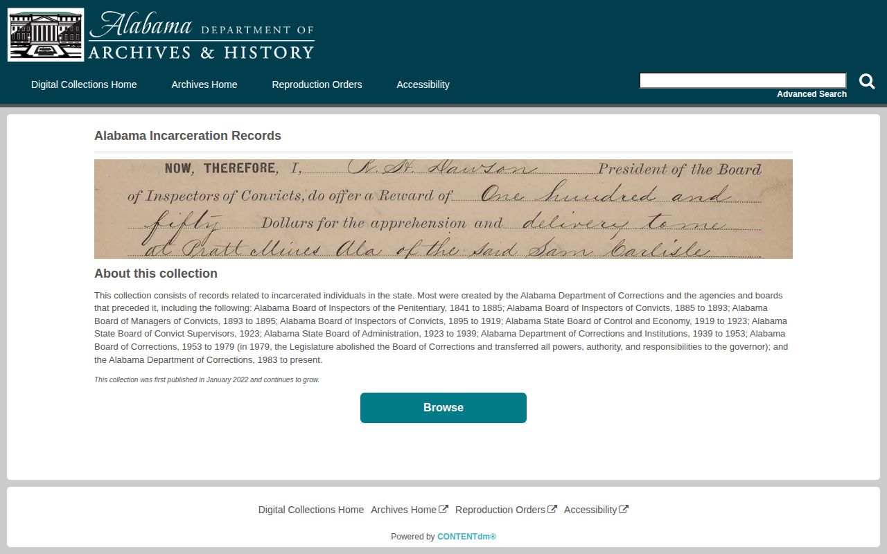 Historic Alabama incarceration records search for Lowndes County cases