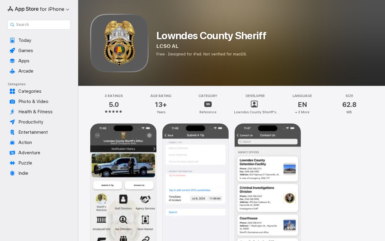 Lowndes County Sheriff app for arrest news and public safety alerts
